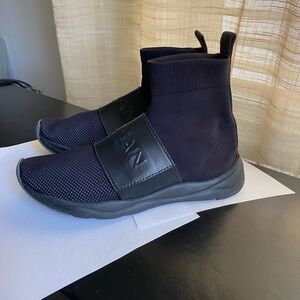 Balmain Paris Men Black Slip-On Sneakers ankle boots hi-top rubber shoes trainer